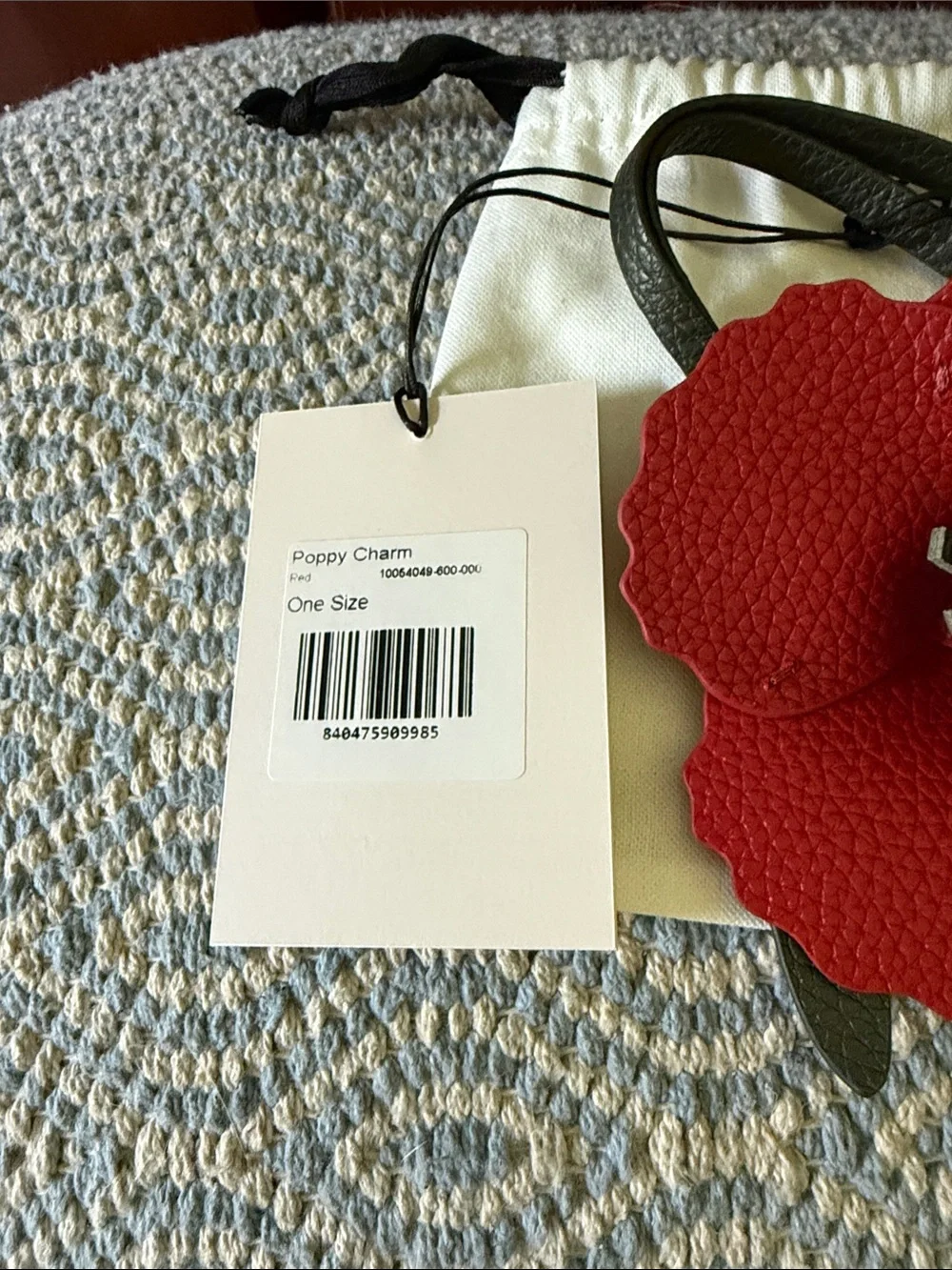Cuyana Red Leather Poppy Bag Charm